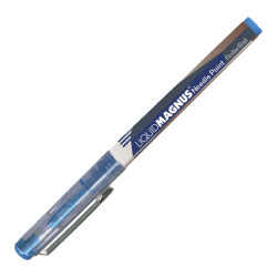 SKILCRAFT AbilityOne Free Ink Rollerball Needlepoint Pens, Fine Point, 0.5 mm, Blue, Pack Of 12 Pens