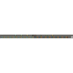 Geist Switched Outlet Level Monitoring EC MNU3EHW1-48MI18-6PS15D0A10-S-A - AC 208 V - 17.2 kW - Ethernet 10/100 - input: IEC 60309 3P+E - output connectors: 48 (6 x IEC 60320 C19, 42 x IEC 60320 C13) - 0U - 10 ft - black