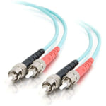 C2G 1m ST-ST 10Gb 50/125 OM3 Duplex Multimode Fiber Optic Cable (TAA Compliant) - Aqua - Patch cable - TAA Compliant - ST multi-mode (M) to ST multi-mode (M) - 1 m - fiber optic - duplex - 50 / 125 micron - OM3 - aqua