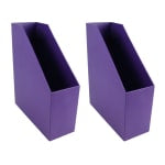 Romanoff Products Vertical Magazine Files, 11-1/2inH x 3-1/2inW x 9-1/2inD, Purple, Pack Of 2 Files