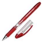 Alpha Elite Non-Retractable Gel Pens, Medium Point, Clear Barrel, Red Ink, Pack Of 12