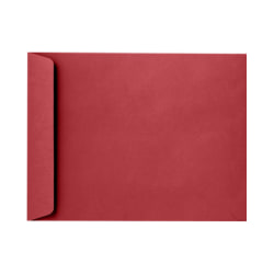 LUX Open-End 10in x 13in Envelopes, Peel & Press Closure, Ruby Red, Pack Of 50