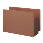 Smead Redrope Extra-Wide End-Tab File Pockets, Legal Size, 5 1/4in Expansion, 30% Recycled, Dark Brown, Box Of 10