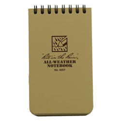 Rite in the Rain Tactical Pocket Notebook, 3in x 5in, Tan