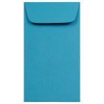 JAM Paper Coin Envelopes, #6, Gummed Seal, 30% Recycled, Blue, Pack Of 50 Envelopes