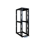 Tripp Lite 45U 4-Post Open Frame Rack Cabinet Square Holes 3000lb Capacity - Rack open frame - 4-post - black powder coat - 45U