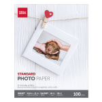 Office Depot Brand Standard Photo Paper, Glossy, Letter Size, White, Pack Of 100 Sheets