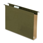 Pendaflex Extra-Capacity Hanging File Folders, 2in Expansion, Letter Size, Green, Box Of 20 Folders