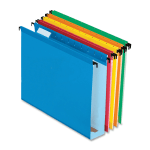 Pendaflex Extra-Capacity Hanging File Folders, 2in Expansion, Letter Size, Assorted Colors, Box Of 20 Folders