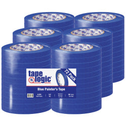 Tape Logic 3000 Painters Tape, 3in Core, 0.5in x 180ft, Blue, Case Of 72