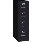 Lorell Fortress 25inD Vertical 4-Drawer File Cabinet, Black