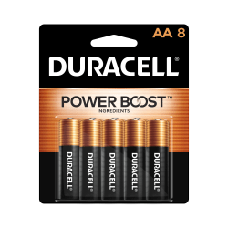 Duracell Coppertop AA Alkaline Batteries, Pack Of 8