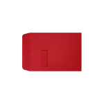 LUX #9 1/2 Open-End Window Envelopes, Top Left Window, Self-Adhesive, Ruby Red, Pack Of 50