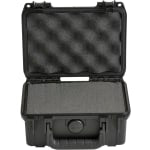 SKB Cases iSeries Injection-Molded Mil-Standard Waterproof Case With Cubed Foam, 7-1/2inH x 5inW x 3-1/4inD, Black