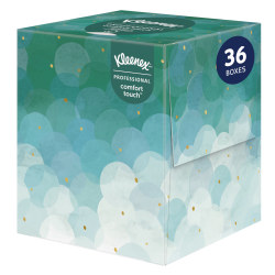 Kleenex 2-Ply Facial Tissues, FSC Certified, White, 125 Tissues Per Box, Case Of 48 Flat Boxes