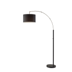 Adesso Preston Arc Lamp, 76inH, Black