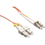 Axiom LC/SC Multimode Duplex OM2 50/125 Fiber Optic Cable 6m - Fiber Optic for Network Device - 19.69 ft - 2 x LC Male Network - 2 x SC Male Network