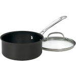 Cuisinart Chefs Classic Stainless-Steel Nonstick Hard-Anodized Saucepan With Cover, 2 Qt, Black