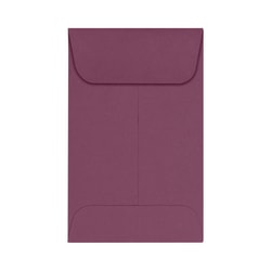 LUX Coin Envelopes, #1, Gummed Seal, Vintage Plum, Pack Of 1,000