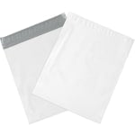 Partners Brand Expansion Poly Mailers, 11inH x 13inW x 4inD, White, Case Of 100