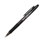 SKILCRAFT Vista Pens, Fine Point, Transparent Barrel, Black Ink, Pack Of 12 (AbilityOne)