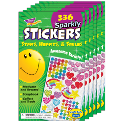 Eureka Presto-Stick Foil Star Stickers, 1/2in, Blue, 250 Stickers Per Pack, Set Of 12 Packs