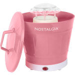 Nostalgia Hot Air Popcorn Maker And Bucket, 10-1/8inH x 9-15/16inW x 9-15/16inD, Coral