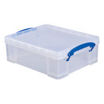 Really Useful Box Plastic Storage Container, 8.1 Liters, 14in x 11in x 5in, Clear