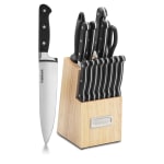 Cuisinart Triple Rivet Block Knife Set, Silver, Set Of 16 Pieces