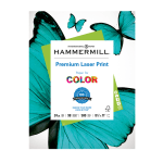 Hammermill Premium Laser Paper, White, Letter Size (8 1/2in x 11in), Ream Of 500 Sheets, , FSC Certified, 24 Lb, 98 Brightness