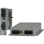 Omnitron Systems Single-Mode to Multimode Managed Fiber Converter - 2 x ST Ports - OC-3 - 18.64 Mile - Wall Mountable, Desktop