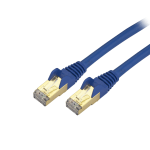 StarTech.com 3 ft CAT6a Ethernet Cable - 10 Gigabit Category 6a Shielded Snagless RJ45 100W PoE Patch Cord - 10GbE Blue UL/TIA Certified - 26 AWG stranded copper conductors up to 100W for PoE applications - Snagless Shielded Patch Cord