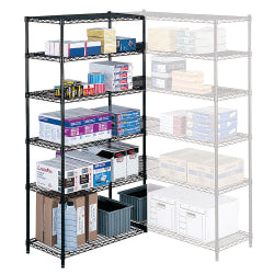 Safco Industrial Steel Shelf Pack, 85inH x 36inW x 24inD, 6 Shelves, Gray