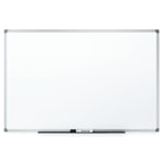 Quartet Melamine Dry-Erase Whiteboard, 24in x 36in, Aluminum Frame With Silver Finish