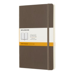 Moleskine Classic Soft Cover Notebook, 5in x 8-1/4in, Ruled, 192 Pages, Earth Brown