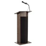 Oklahoma Sound Power Plus Lectern, 46inH x 22inW x 17inD, Ribbonwood