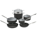 Cuisinart Anodized Cookware Set, Dark Brown, Set Of 11 Pieces