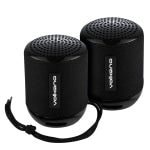 Volkano Gemini Series True Wireless Bluetooth Speakers, Black, Pair Of 2 Speakers