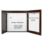 MasterVision Contemporary 2-Door Conference Cabinets With Platinum Pure White Dry-Erase Surface, 48in x 48in, Ebony