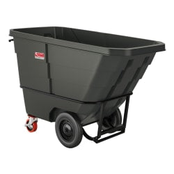 Suncast Commercial Tilt Truck, Heavy Duty, 1 Cu Yd., 45-1/8inH x 33-7/8inW x 70inD, Black