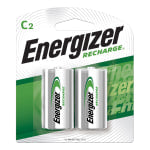 Energizer Rechargeable NiMH C Batteries, Pack Of 2