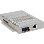 Omnitron Systems Multi-port 10/100 Media Converter with Power over Ethernet (PoE/PoE+) - Network (RJ-45) - 1x PoE+ (RJ-45) Ports - 1 x ST Ports - 10/100Base-TX, 100Base-FX - 3.11 Mile - Wall Mountable, Desktop, Rack-mountable