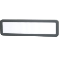 Office Depot Brand Cubicle Name Plate, 2 5/8in x 9 1/8in x 7/8in, 30% Recycled, Charcoal