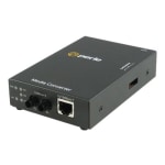 Perle S-110PP-S2ST40 - Fiber media converter - 100Mb LAN - 10Base-T, 100Base-TX, 100Base-EX - RJ-45 / ST single-mode - up to 24.9 miles - 1310 nm