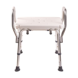 DMI Heavy-Duty Bath And Shower Chair With Arms, 20inH x 19inW x 13inD, White