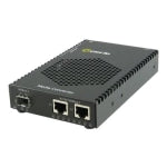 Perle S-1110DP-SFP - Fiber media converter - GigE - 10Base-T, 100Base-TX, 1000Base-T, 1000Base-X, 100Base-X - SFP (mini-GBIC) / RJ-45