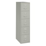 WorkPro 26-1/2inD Vertical 5-Drawer File Cabinet, Light Gray