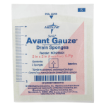 Medline Avant Sterile Gauze Drain Sponges, 2in, White, 70 Sponges Per Box, Case Of 40 Boxes