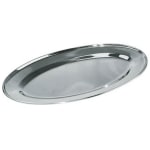 Carlisle WINCO Oval Platter - Serving - Stainless Steel Body - 1 Each