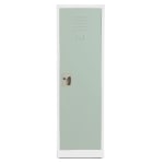 Alpine 1-Tier Steel Lockers, 48inH x 15inW x 15inD, Misty Green, Set Of 2 Lockers